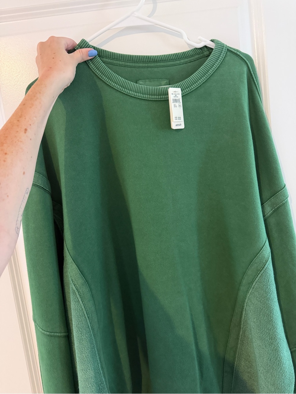 Aerie NWT Green Women's Oversized Crewneck